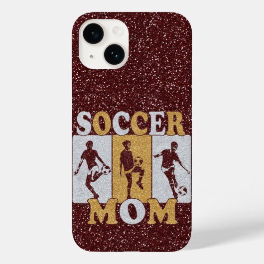 Glitter Effect van Voetbal-mam Case-Mate iPhone Case (Achterkant)