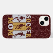 Glitter Effect van Voetbal-mam Case-Mate iPhone Case (Achterkant (horizontaal))
