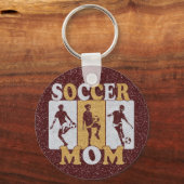 Glitter Effect van Voetbal-mam Sleutelhanger (Achterkant)