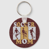 Glitter Effect van Voetbal-mam Sleutelhanger (Achterkant)