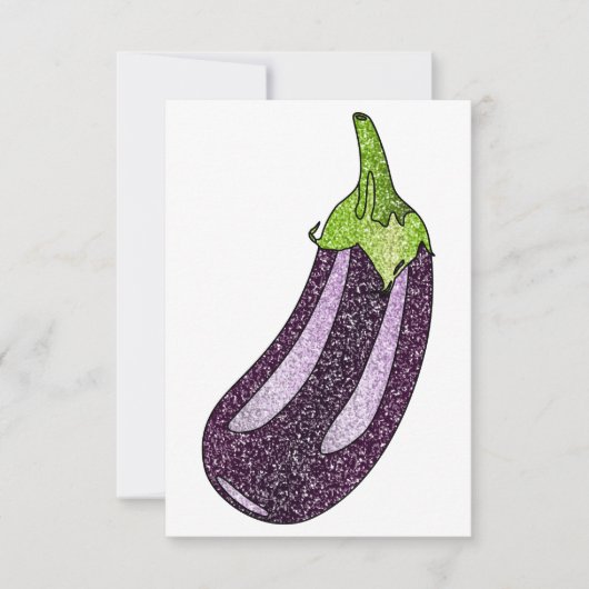 Glitter Eggplant Bedankkaart (Voorkant)