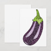 Glitter Eggplant Bedankkaart (Voorkant / Achterkant)
