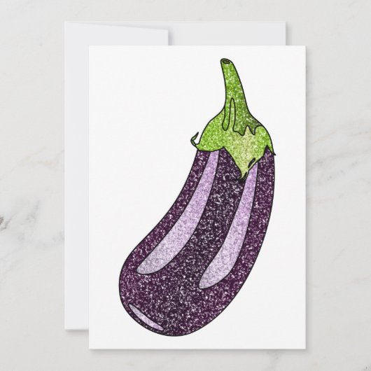 Glitter Eggplant Feestdagenkaart (Voorkant)