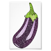 Glitter Eggplant Foto Afdruk (Voorkant)