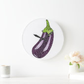 Glitter Eggplant Grote Klok (Huis)