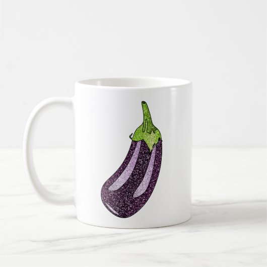 Glitter Eggplant Koffiemok (Links)