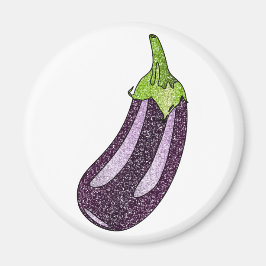 Glitter Eggplant Magneet