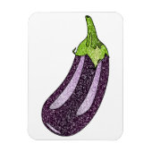 Glitter Eggplant Magneet (Verticaal)