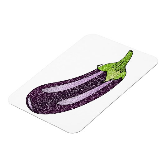 Glitter Eggplant Magneet (Linkerzijde)