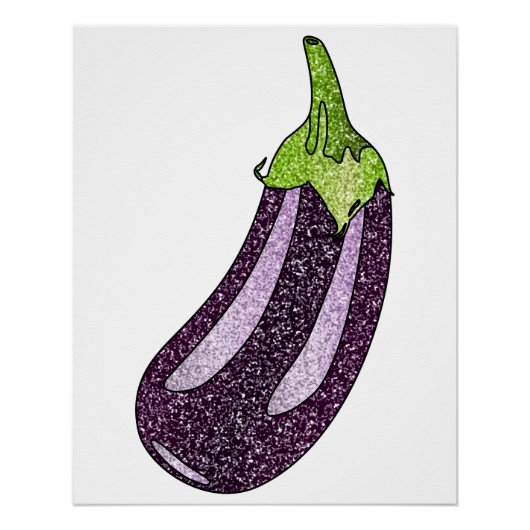 Glitter Eggplant Perfect Poster (Voorkant)