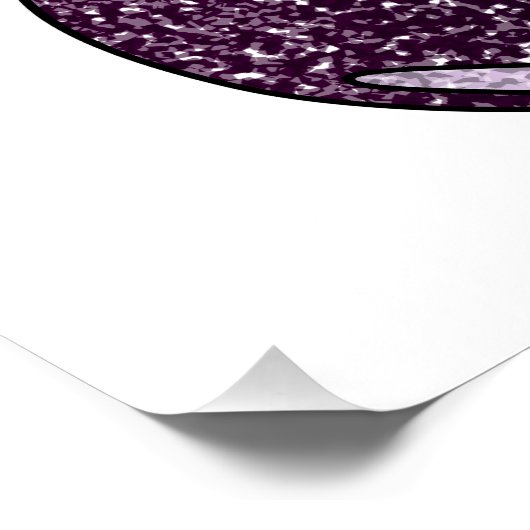 Glitter Eggplant Perfect Poster (Hoek)