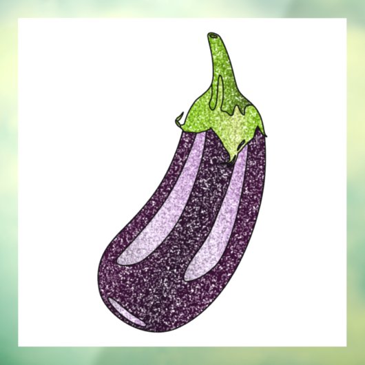 Glitter Eggplant Raamsticker (Vel 3)