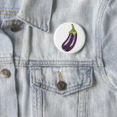 Glitter Eggplant Ronde Button 5,7 Cm (In situ)