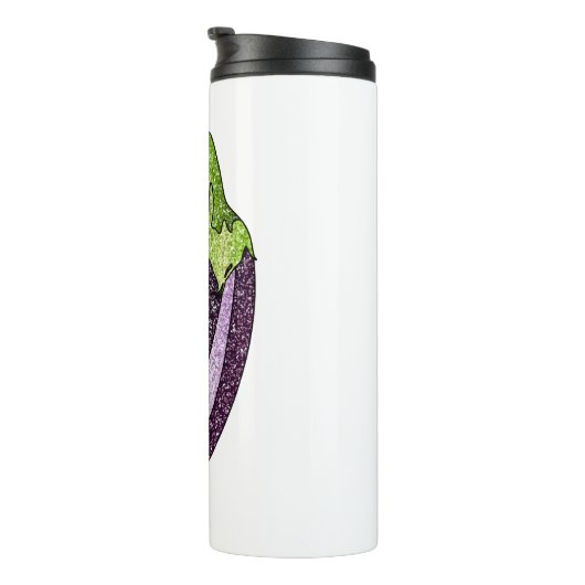 Glitter Eggplant Thermosbeker (Geroteerd rechts)