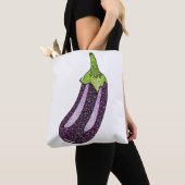 Glitter Eggplant Tote Bag (Dichtbij)