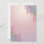 Glitter Eiffel Tower, Colorful Drivers Quinceañera Kaart (Achterkant)