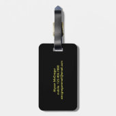 Glitter Eiffel Tower Paris Bagagelabel (Achterkant verticaal)