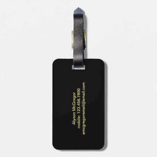 Glitter Eiffel Tower Paris Bagagelabel (Achterkant verticaal)