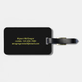 Glitter Eiffel Tower Paris Bagagelabel (Achterkant horizontaal)