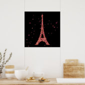 Glitter Eiffel Tower Poster (Keuken)