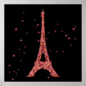 Glitter Eiffel Tower Poster (Voorkant)