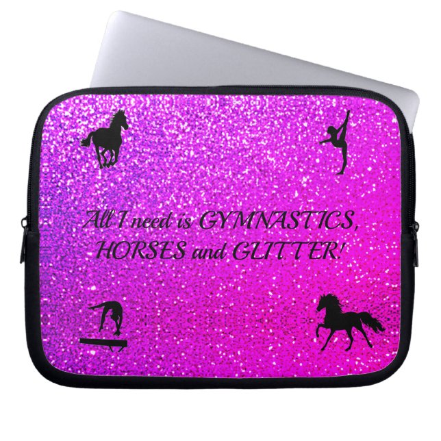 Glitter Electronics Bag Laptop Sleeve (Voorkant)