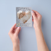 Glitter Elegant bewaart de Datum Fotokaart Flyer (Hand)