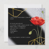 Glitter Elegant Het spijt me Kaart van excuses (Voorkant)