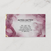 Glitter Elegant Modern Calligrafiescript Aangepast Visitekaartje (Achterkant)