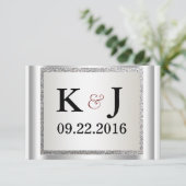 Glitter Elegant Weddenschap Kaart (Staand voorkant)