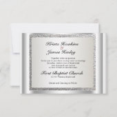 Glitter Elegant Weddenschap Kaart (Achterkant)