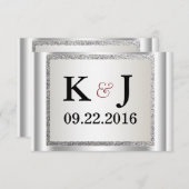 Glitter Elegant Weddenschap Kaart (Voorkant / Achterkant)