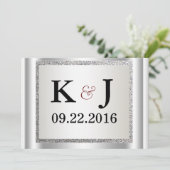 Glitter Elegant Wedding Invitation Kaart (Staand voorkant)