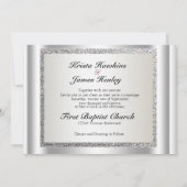 Glitter Elegant Wedding Invitation Kaart (Achterkant)