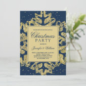 Glitter Elegant Xmas Holiday Kaart (Staand voorkant)