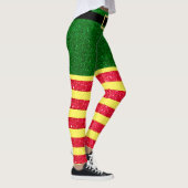 Glitter Elf met kerstrood Geel Leggings (Rechts)