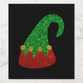Glitter Elf Pet Wijn Etiket (Enkel label)