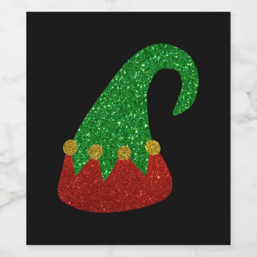 Glitter Elf Pet Wijn Etiket (Enkel label)