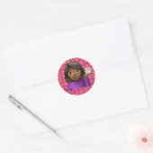 Glitter Emoji Meisje Sticker (Envelop)
