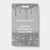 Glitter Employee Photo ID Badge (Achterkant)