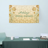 Glitter en Abstracte bloemen Spandoek (Beurs)