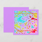 GLITTER EN BELLEN ONTWERP PASTELS KUNST SAVE THE DATE (Voorkant / Achterkant)