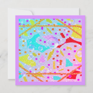 GLITTER EN BELLEN ONTWERP PASTELS KUNST SAVE THE DATE