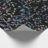 Glitter en Bling Rainbow Musical Notes Cadeaupapier (Hoek)