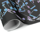 Glitter en Bling Rainbow Musical Notes Cadeaupapier (Rol Hoek)