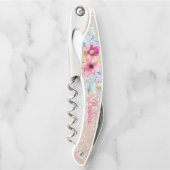 Glitter en bloemen kurkentrekker (Voorkant)