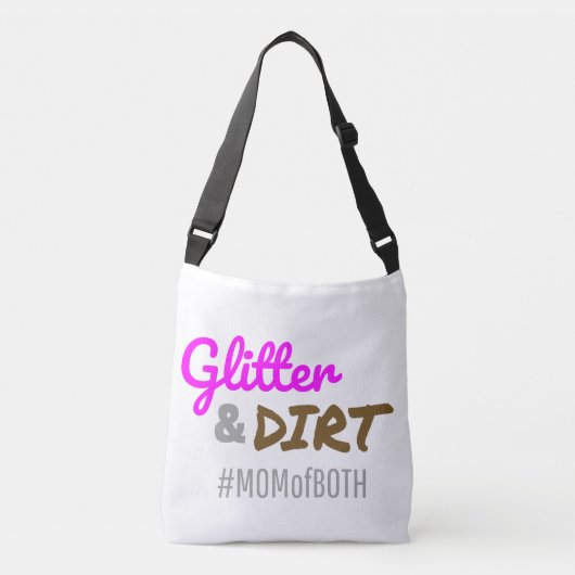 Glitter en Dirt Ma van Beide Moeder Goft Crossbody Tas (Voorkant)