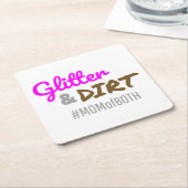 Glitter en Dirt Ma van Beide Moeder Goft Kartonnen Onderzetters (Schuin)