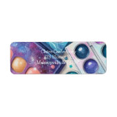 Glitter en Glam make-up paletten retouradres Etiket (Voorkant)