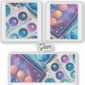 Glitter en Glam make-up paletten Sticker (Voorkant)